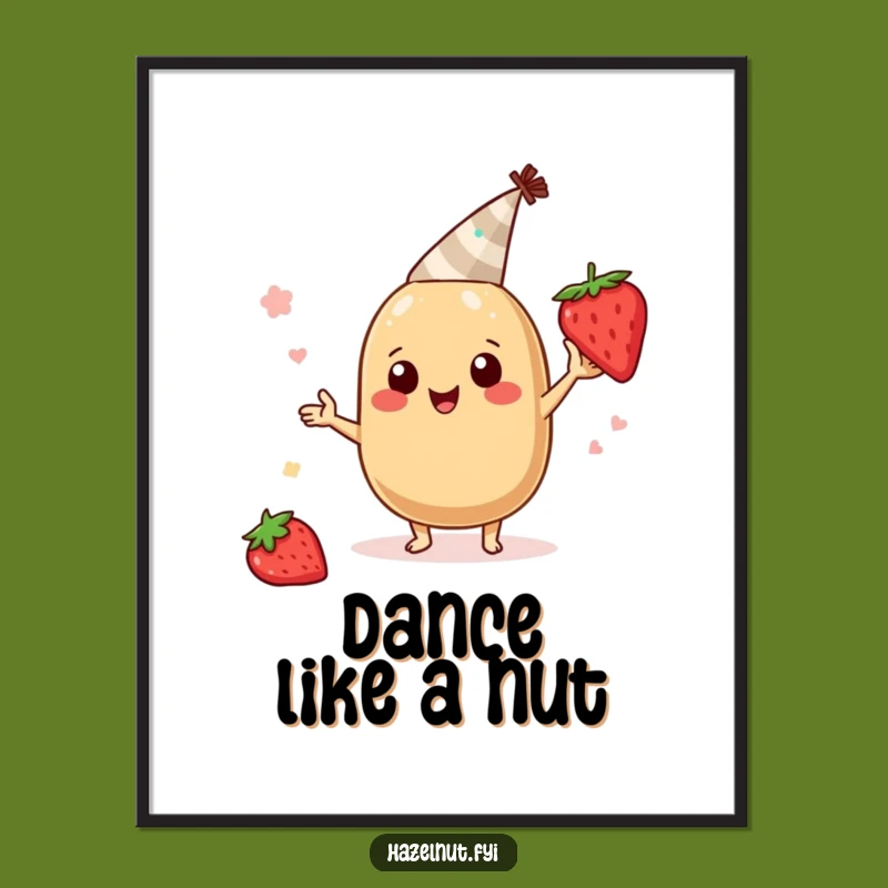 Funny Party Hazelnut Poster: Festive Art for Your Walls