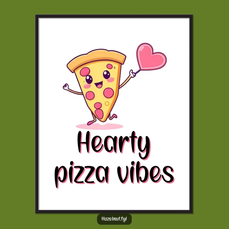 Funny Pizza Wall Art: Dancing Food For A Hilarious Decor Gift