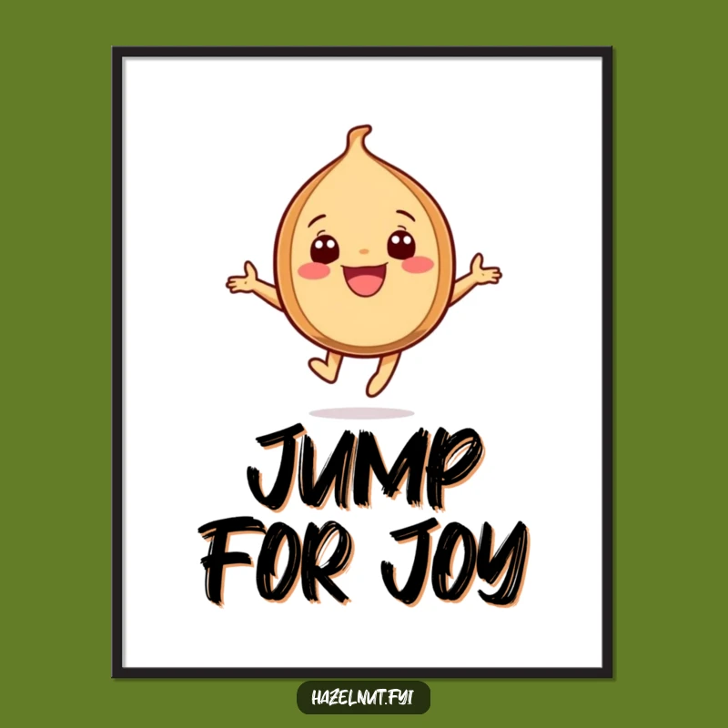 Funny Joyful Hazelnut Poster: Decorate with Exuberance and This Leaping Design