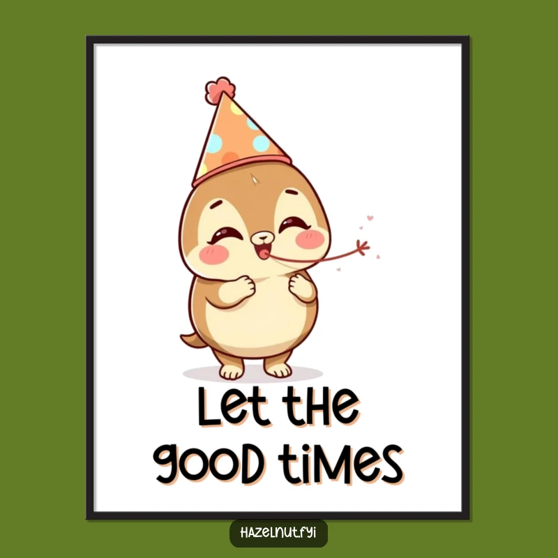 Funny Hazelnut Party Poster: Decorate Your Space with Festive Cheer