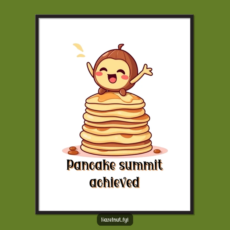 Funny Pancake Hero Poster: Dramatic Art for Your Walls