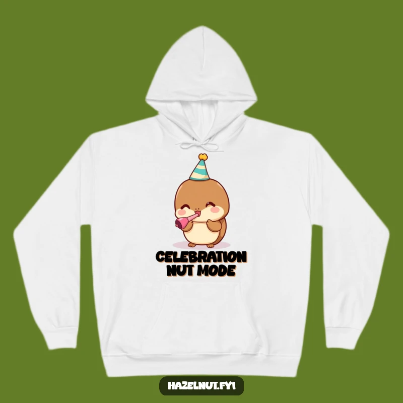 Cozy Funny Party Hazelnut Hoodie: Warm Gift for Celebration