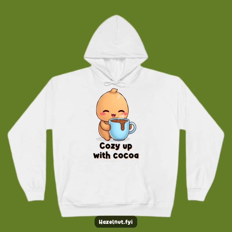 Cozy Funny Winking Hazelnut Hoodie: Hot Chocolate Season, Comfort Wear, Warm Gift