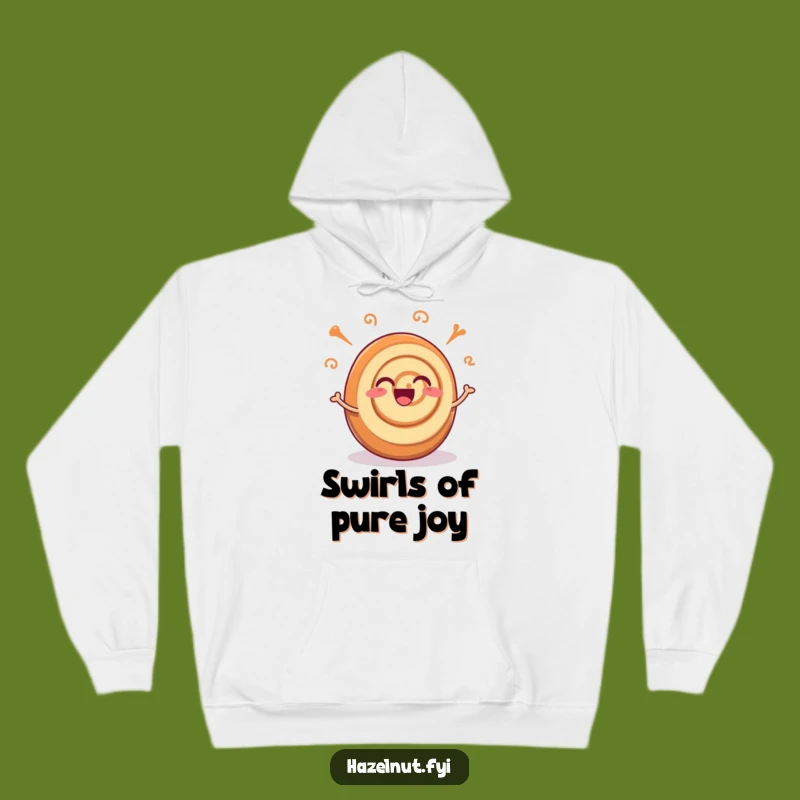 Funny Cinnamon Roll Joy Hoodie: Cozy Excited Swirls Sweatshirt, Your New Favorite Funny Gift