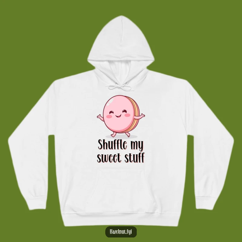 Funny Macaron Shuffle Hoodie: Cozy Cheerful French Sweatshirt, Your New Favorite Funny Gift