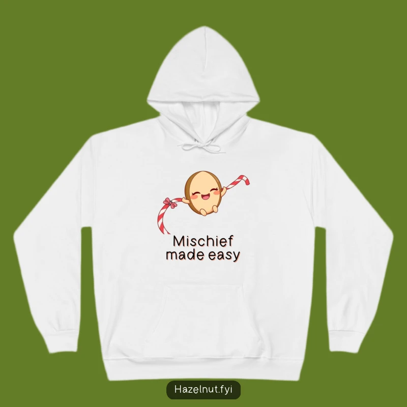 Funny Sliding Hazelnut Hoodie - Cozy Mischievous Character Comfort Gift