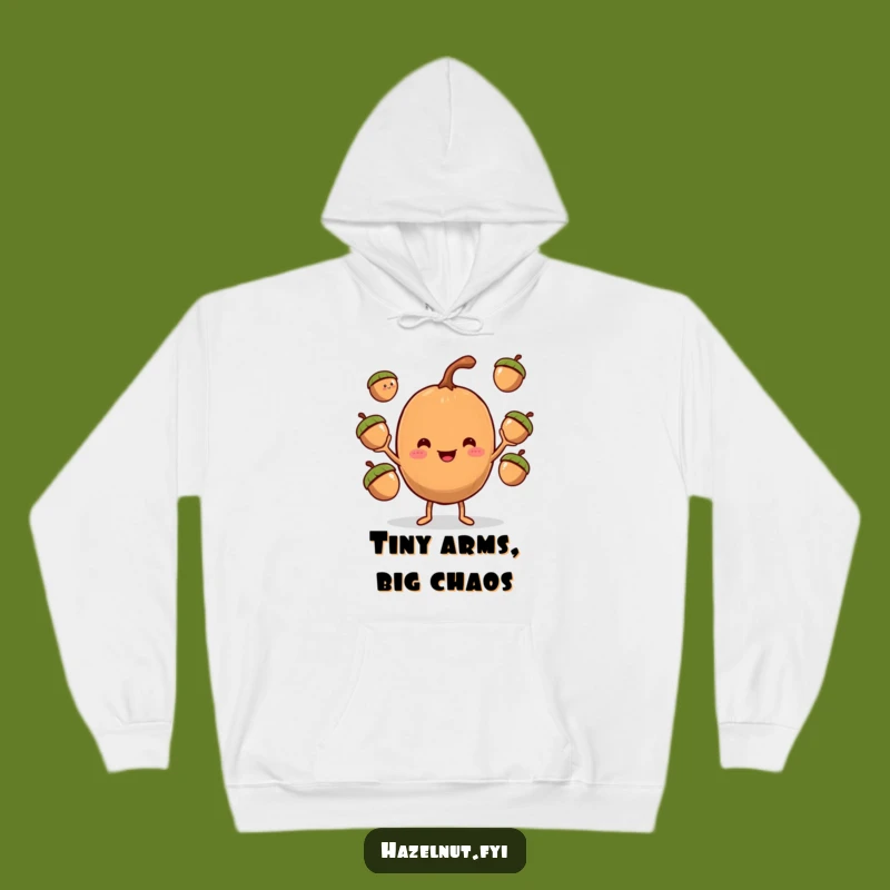 Funny Hazelnut Juggler Hoodie: Stay Cozy with This Comical Nutty Acorn Design