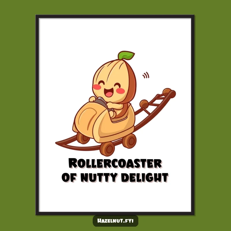 Free Printable Wall Art: Funny Hazelnut Chocolate Coaster Fun - Downloadable Home Decor