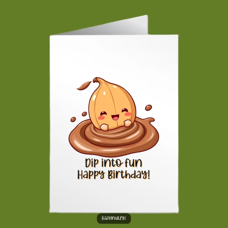 Joyful Free Printable Birthday Card: Hazelnut's Chocolate Dip Delight, Fun Downloadable