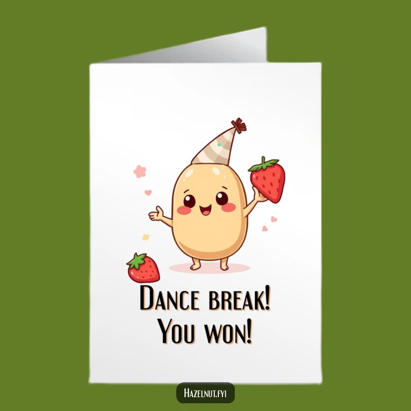 Free Printable Hazelnut Congrats Card: Berry Good Job Funny Downloadable Greeting