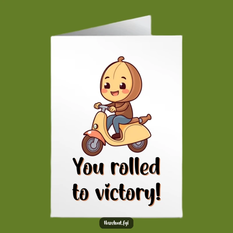 Free Printable Congrats Card: Hazelnut Scooter Triumph Downloadable Gift