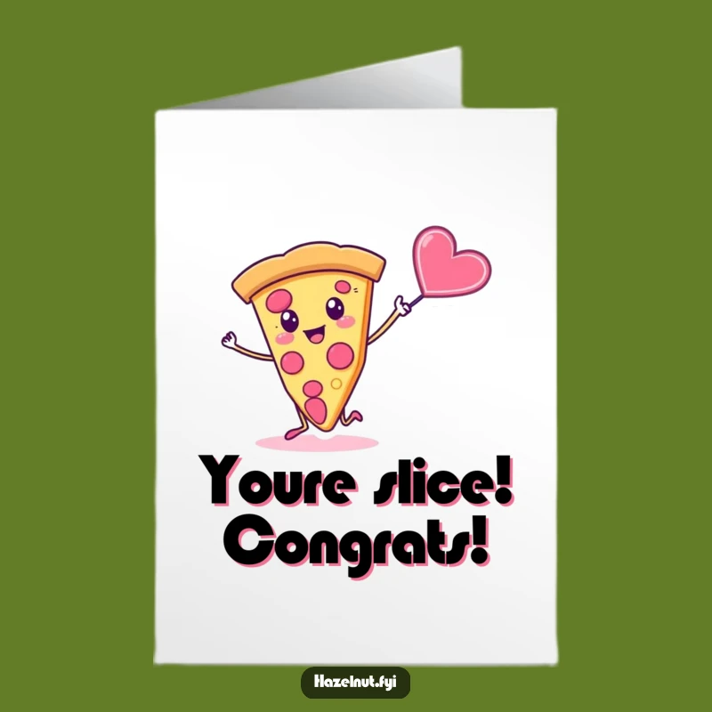 Free Printable Congrats Card: Pizza Dance Success, Downloadable Funny Gift