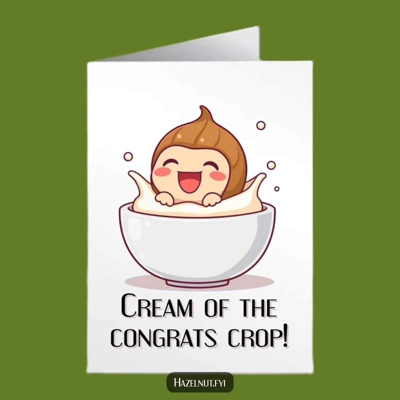 Free Printable Funny Creamy Hazelnut Congrats Card - Splendid Success Downloadable