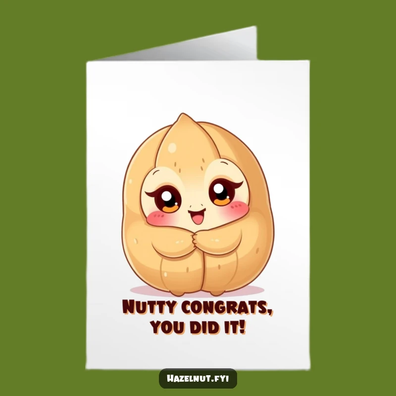Free Printable Congrats Card: Nutty Character's Hazelnut Hug