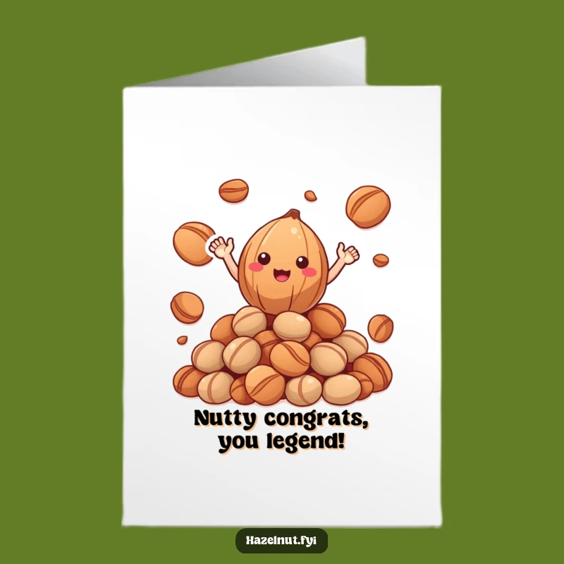 Free Printable Congrats Card: Happy Hazelnut Celebrates on Nuts
