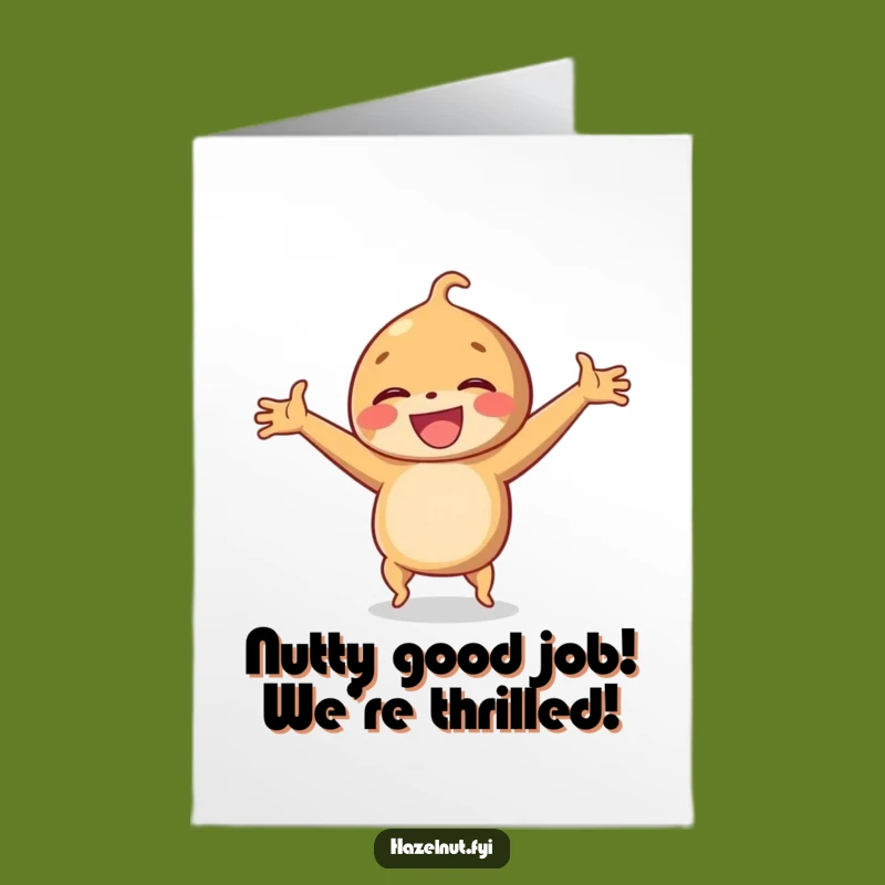 Free Printable Congrats Card: Joyful Hazelnut Cartwheeling, Hilarious Downloadable Gift for Success!