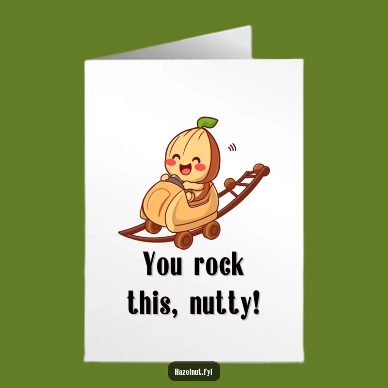 Free Printable Congrats Card: Hazelnut Roller Coaster Victory - Downloadable Celebration Gift