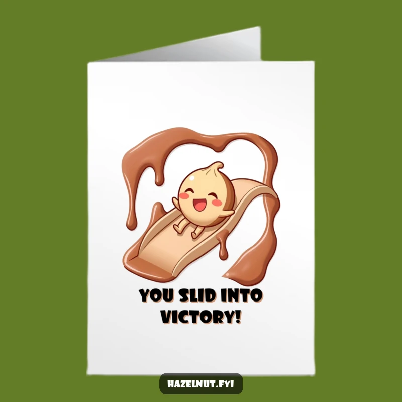 Free Printable Congrats Card: Chocolate Slide Hazelnut, Funny Downloadable Gift