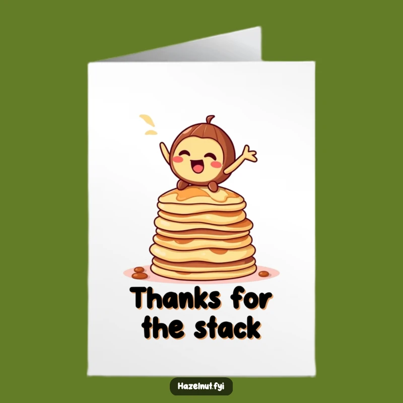 Free Printable Hazelnut Thank You Card: Stack of Thanks Funny Downloadable Greeting