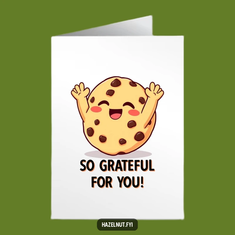 Free Printable Thank You Card: Giggling Cookie - Funny Downloadable Gift!