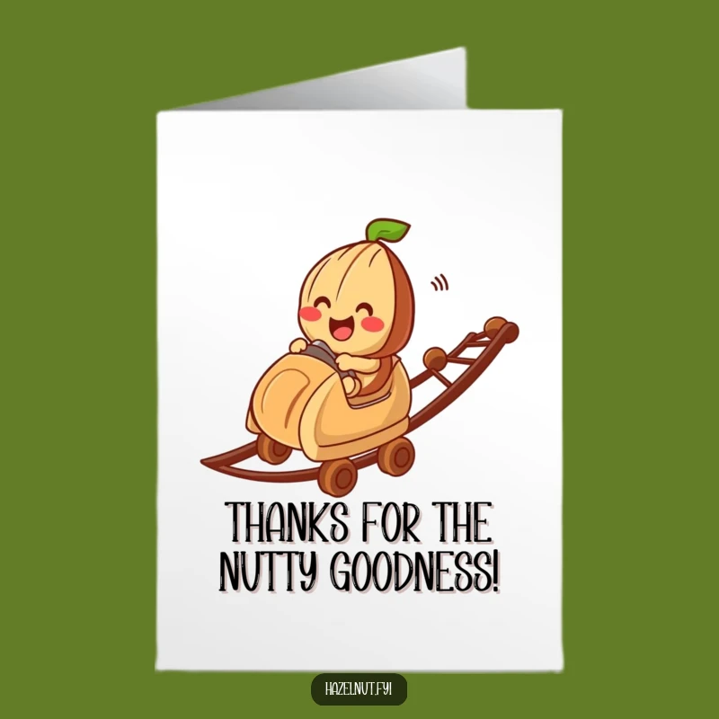 Free Printable Thank You Card: Hazelnut Roller Coaster Gratitude - Downloadable Gift