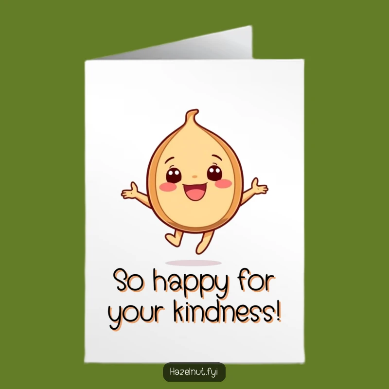 Free Printable Thank You Card: Joyful Hazelnut Leap, Funny Downloadable Gift