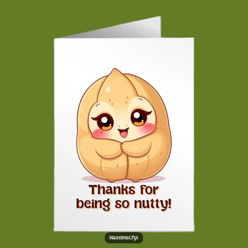 Free Printable Thank You Card: Nutty Character's Hazelnut Appreciation