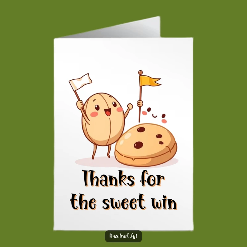 Free Printable Thank You Card: Hazelnut Cookie Appreciation Downloadable Gift