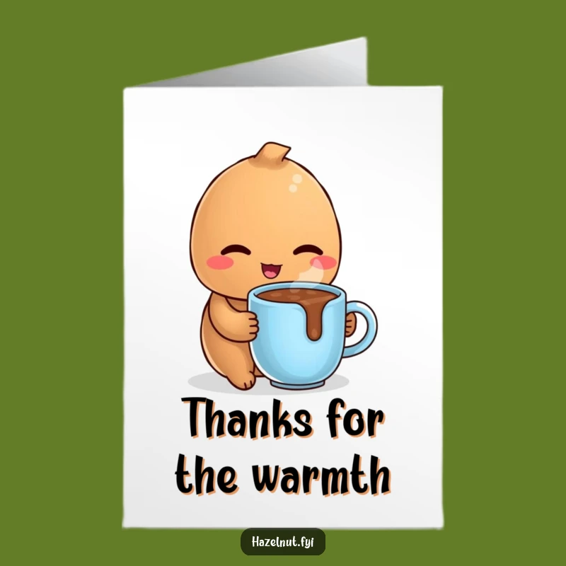Sweet Free Printable Thank You Card: Winking Hazelnut's Warm Thanks