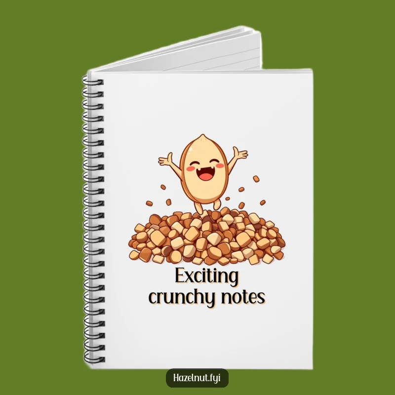 Funny Excited Hazelnut Notebook - Joyful Crunch Journal Gift