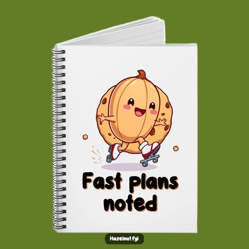 Funny Roller Skating Hazelnut Notebook: Hilarious Journal for Zippy Ideas and Sweet Notes