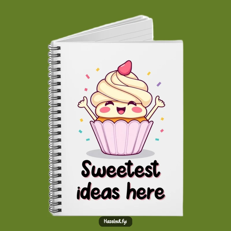 Funny Cupcake Confetti Notebook - Journal with Cheerful Party Design