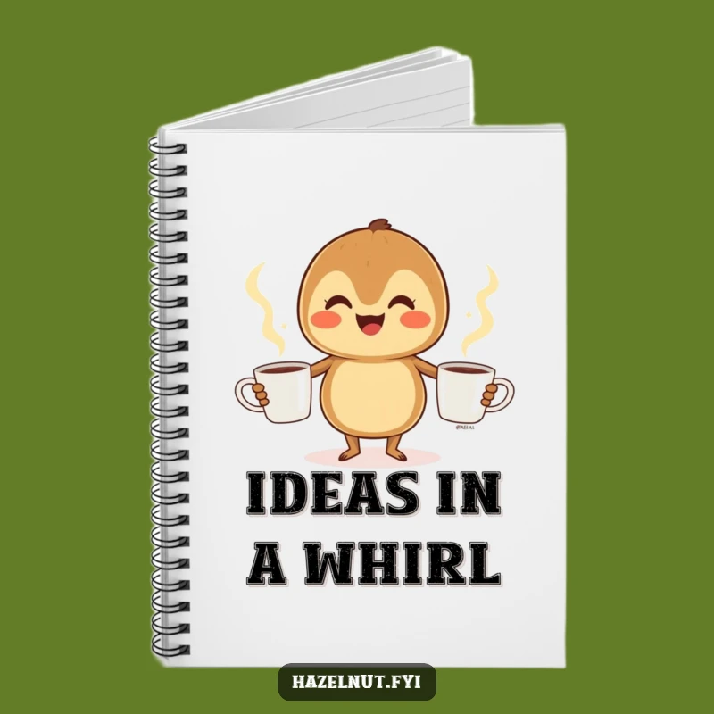 Funny Hazelnut Coffee Juggler Notebook: Jot Down Ideas with a Smile