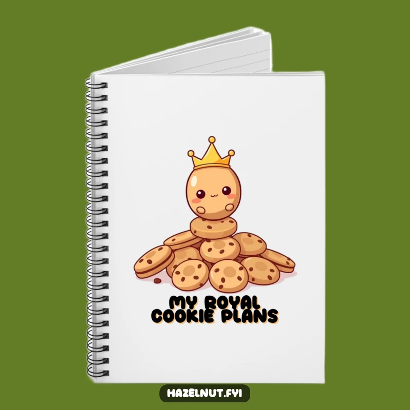 Funny Hazelnut Cookie King Notebook - Jot Down Ideas with Royal Humor, Funny Gift