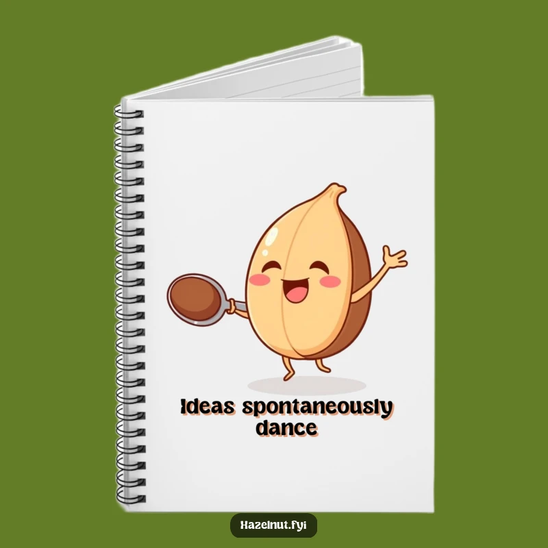 Funny Hazelnut Dance Notebook: Jot Down Recipes & Joyful Ideas!