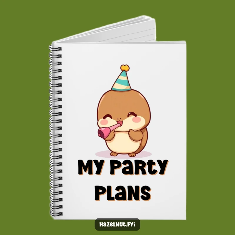 Funny Party Hazelnut Notebook: Record Your Celebration Plans
