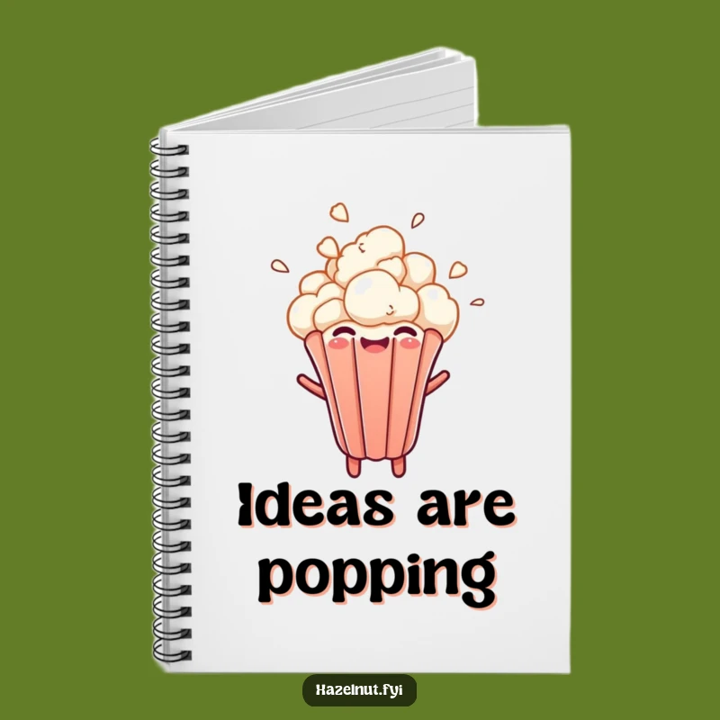 Funny Popcorn Kernel Notebook: Cheerful Burst, Perfect for Energetic Notes