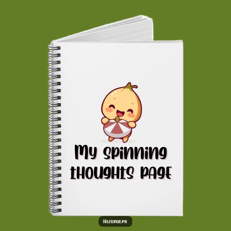 Funny Spinning Hazelnut Notebook - Jot Down Playful Ideas, Funny Gift