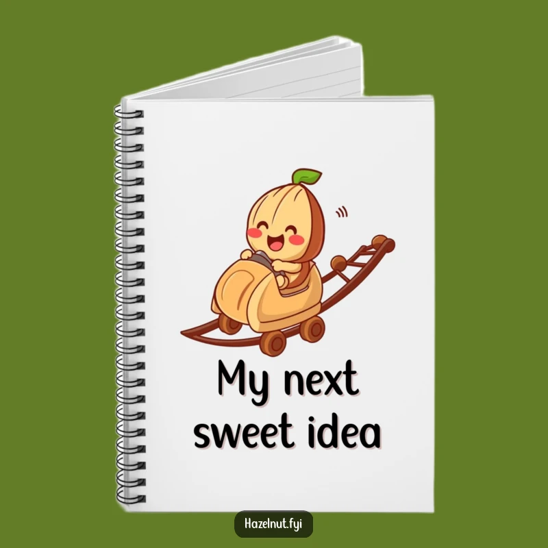 Hazelnut Roller Coaster Notebook: Funny Journal for Creative Adventures!