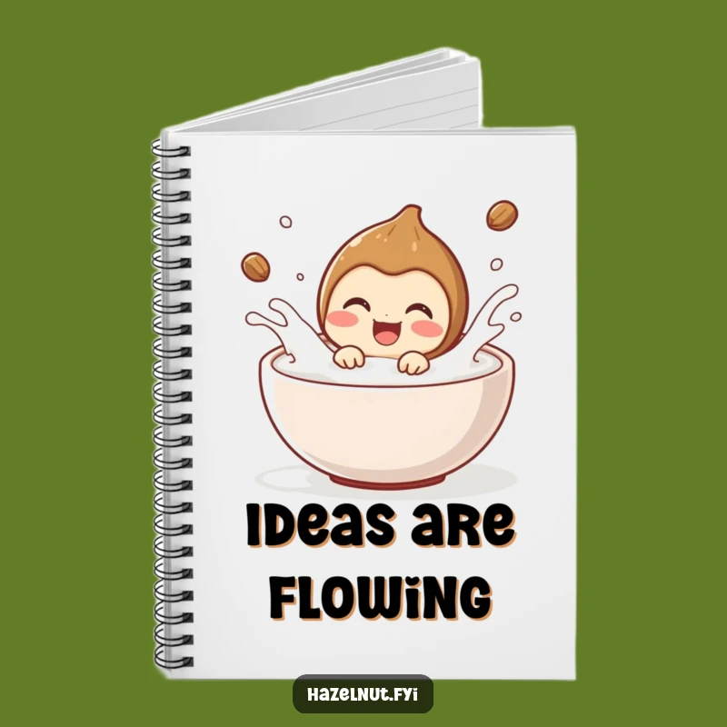 Funny Hazelnut Milk Splash Notebook: Jot Down Your Joy! - Great Funny Gift