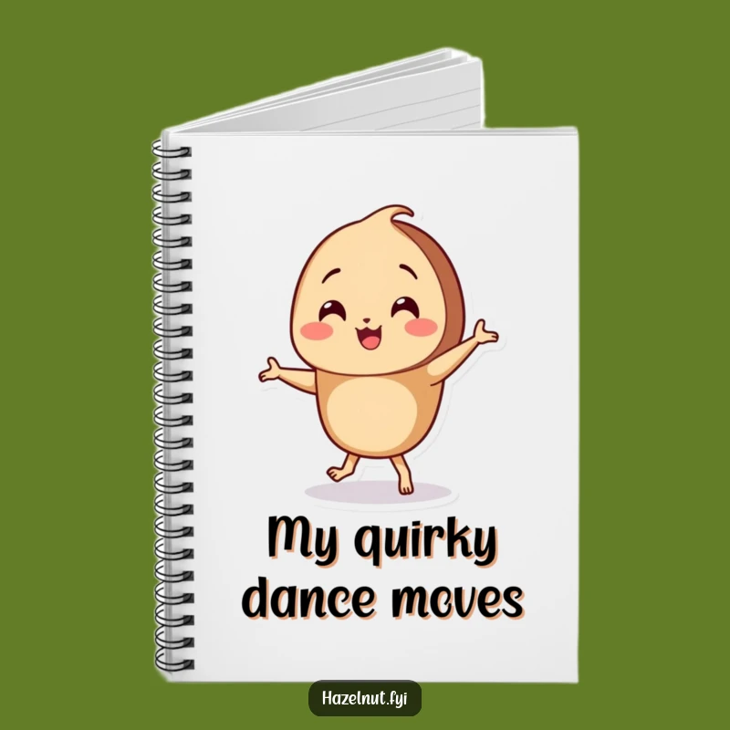Funny Dancing Hazelnut Notebook - Dance Through Your Notes, Funny Gift