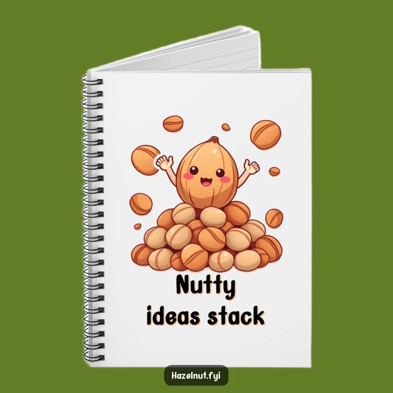 Funny Hazelnut Notebook: Roasted Nut Pile Journal Funny Gift for Ideas