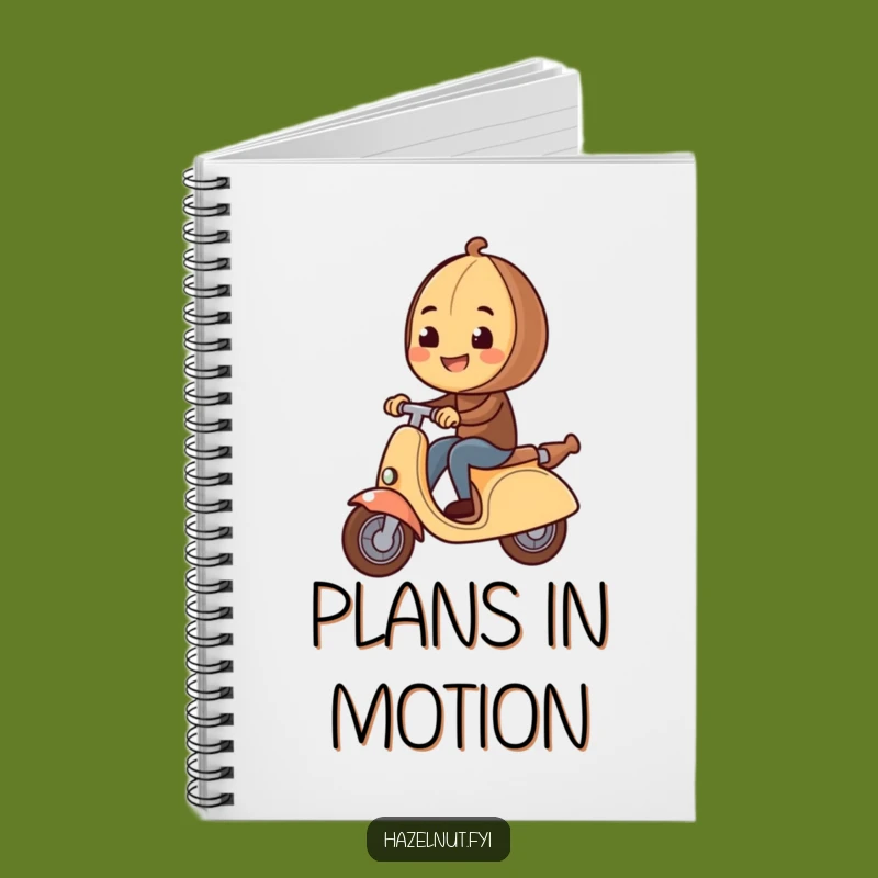 Funny Hazelnut Scooter Notebook - Jot Down Laughs & Ideas