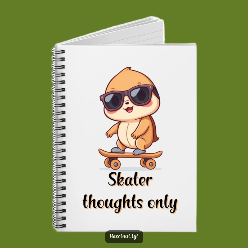 Funny Hazelnut Skater Notebook: Jot Down Ideas with this Cool Nut, Perfect Gift