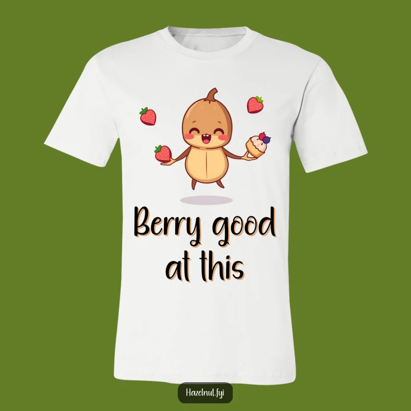 Funny Hazelnut Pastry T-Shirt: Juggling Nut Design, Hilarious Gift for Foodies