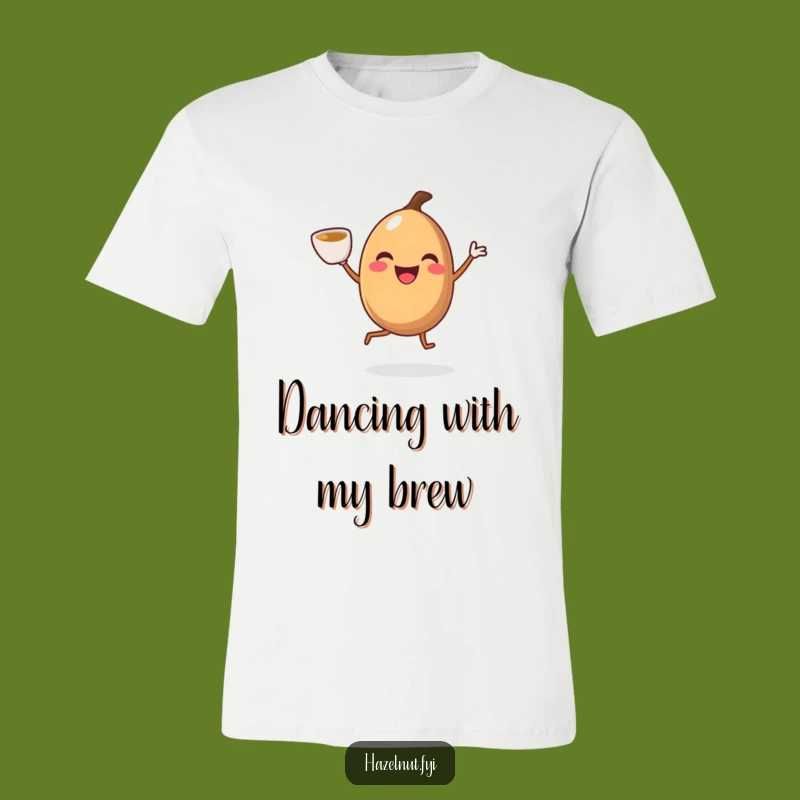 Funny Jiggling Hazelnut T-Shirt: Hilarious Tee for Coffee Addicts
