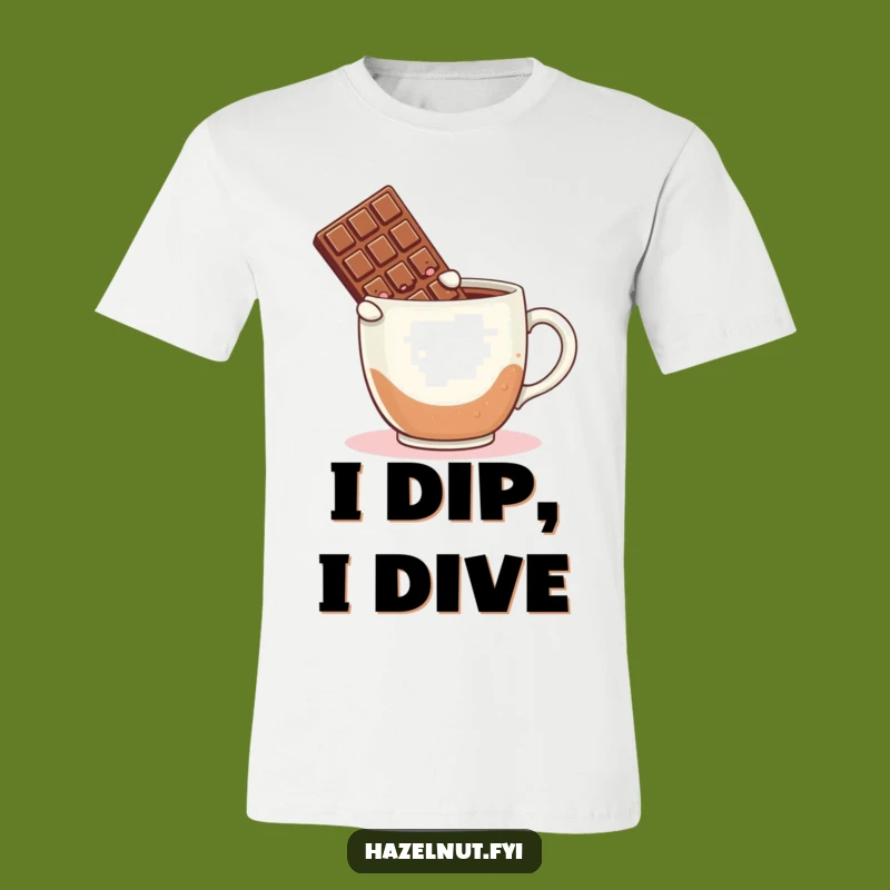 Funny Chocolate Coffee T-Shirt: Cute Blushing Bar Leaping, Hilarious Coffee Lover Tee