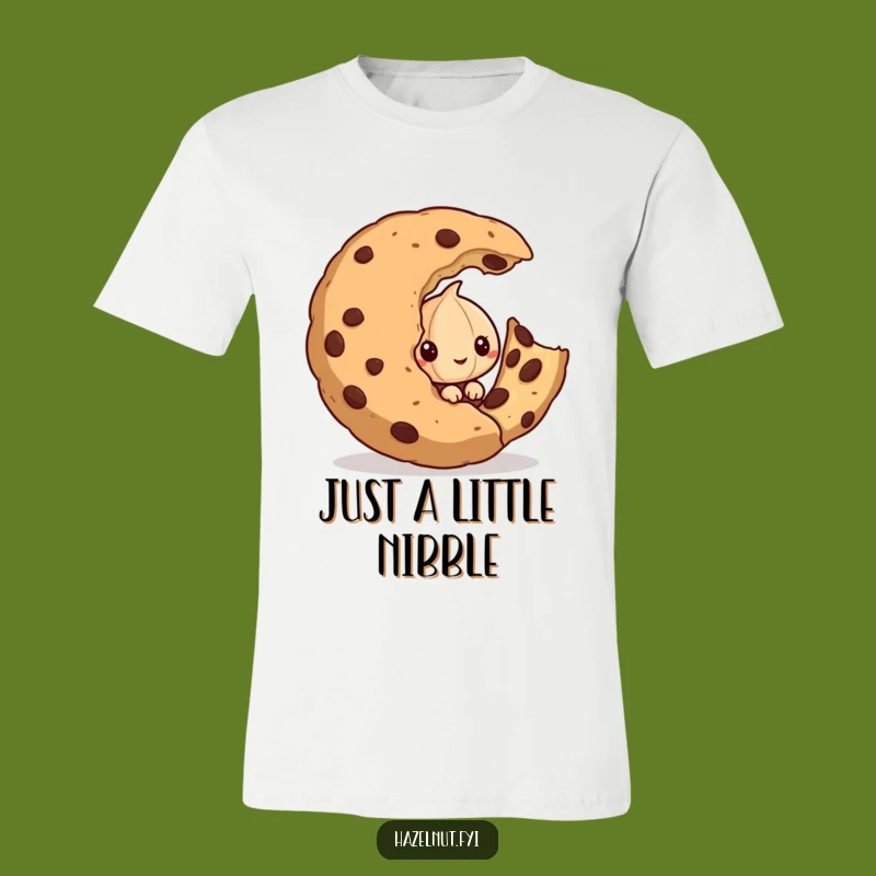 Funny Hazelnut T-Shirt: Mischievous Nut & Cookie - Playful Funny Gift for Foodies