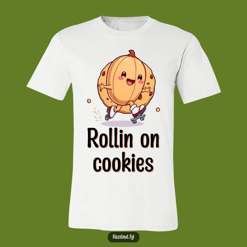 Funny Roller Skating Hazelnut T-Shirt: Wear Your Zest for Life with Hilarious Style