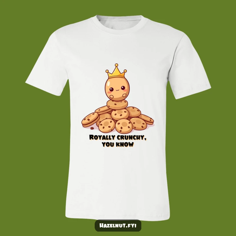 Funny Hazelnut Cookie King T-Shirt - Hilarious Nutty Royalty Tee, Great Funny Gift